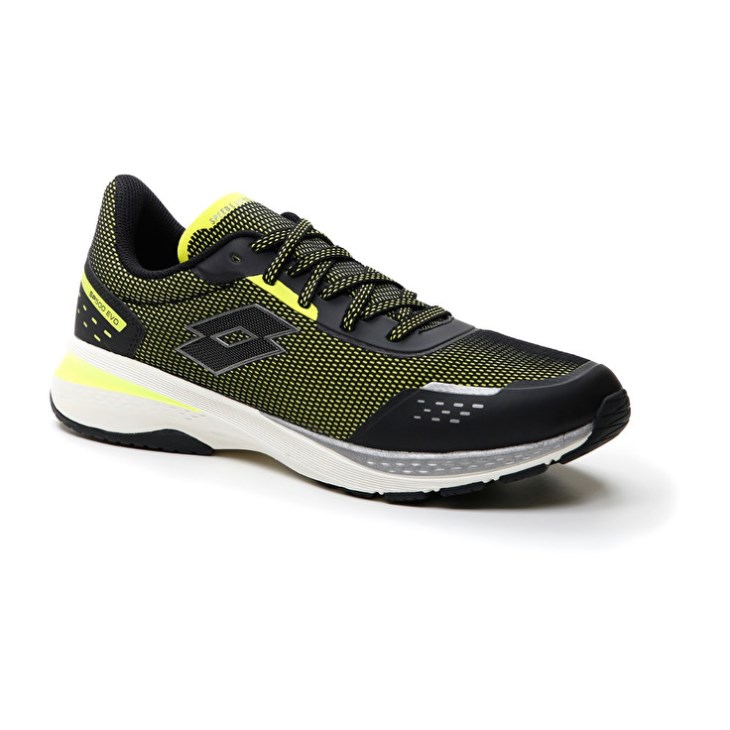 Zapatillas Running Lotto Speedevo 500 II Hombre Negras Verde | HG092919D9
