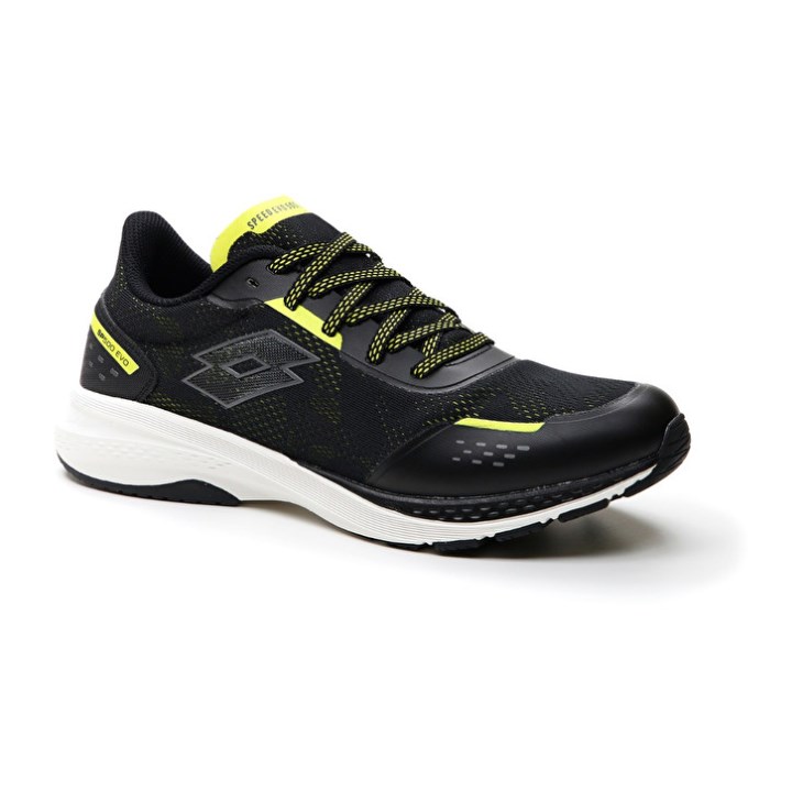 Zapatillas Running Lotto Speedevo 500 III Hombre Negras Amarillo | IV407350K1