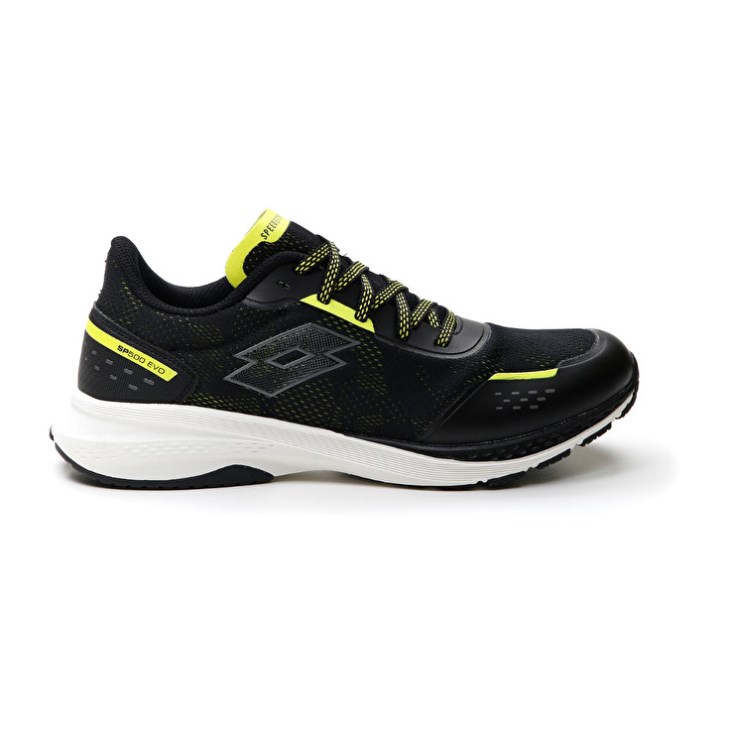 Zapatillas Running Lotto Speedevo 500 III Hombre Negras Amarillo | IV407350K1