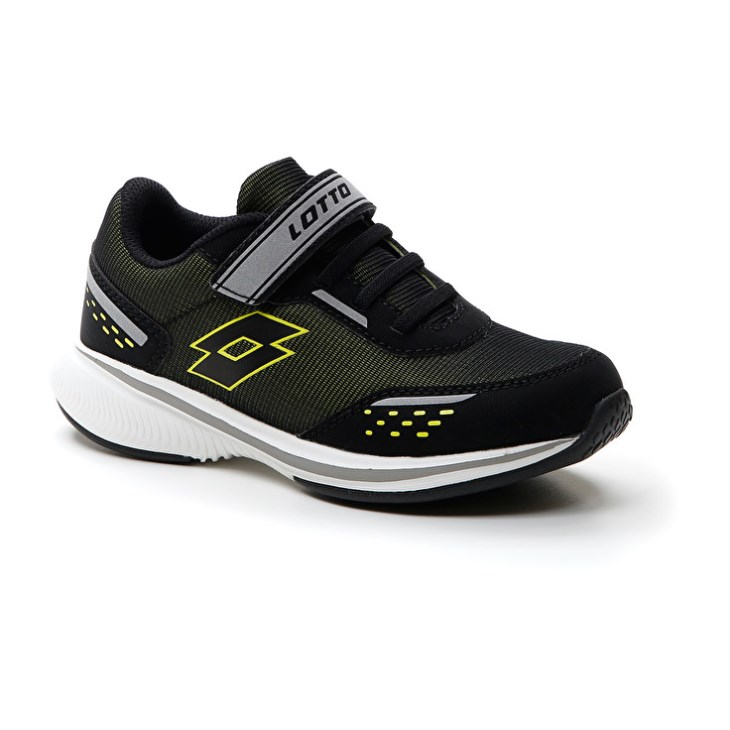 Zapatillas Running Lotto Speedevo 600 AMF II CL S Niños Negras Verde | AN908000J0