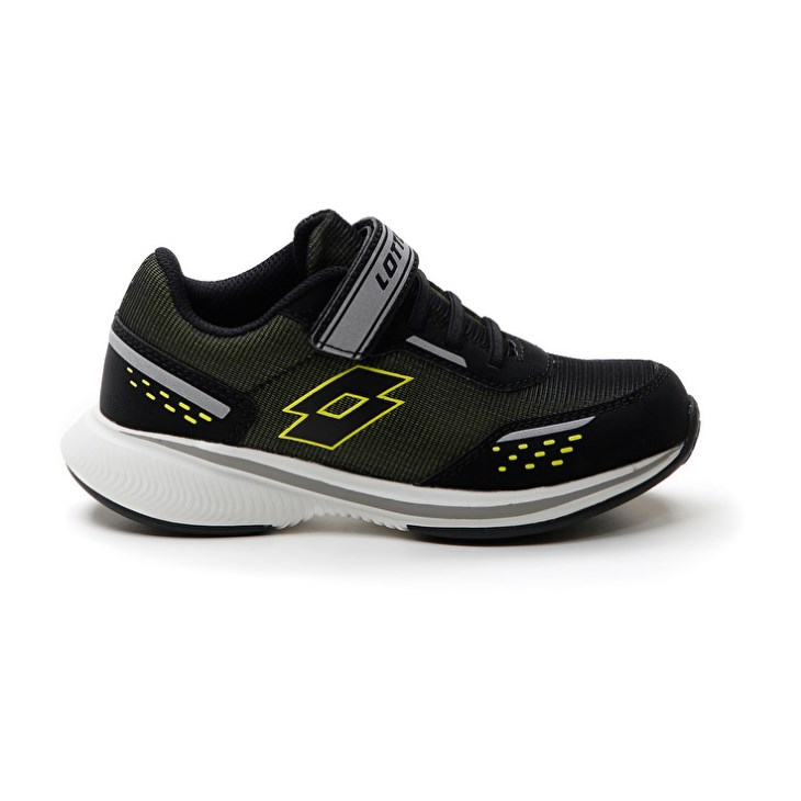 Zapatillas Running Lotto Speedevo 600 AMF II CL S Niños Negras Verde | AN908000J0