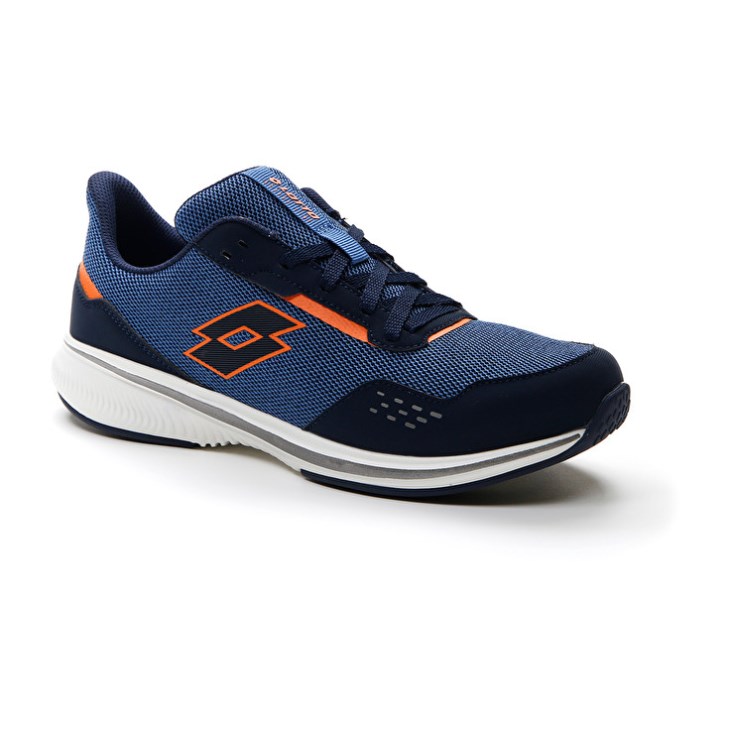 Zapatillas Running Lotto Speedevo 600 II Hombre Azules Naranjas | XO167916H8