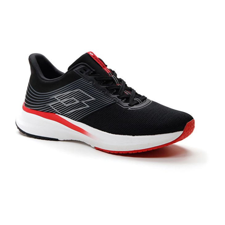 Zapatillas Running Lotto Speedevo 700 Hombre Negras Rojas | IQ899129V1
