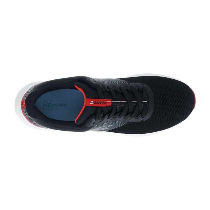 Zapatillas Running Lotto Speedevo 700 Hombre Negras Rojas | IQ899129V1