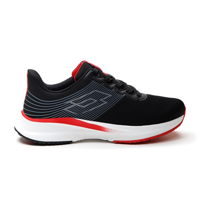 Zapatillas Running Lotto Speedevo 700 Hombre Negras Rojas | IQ899129V1