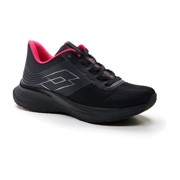 Zapatillas Running Lotto Speedevo 700 II W Mujer Negras Rosas | MY118621U8