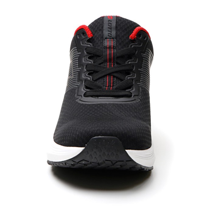 Zapatillas Running Lotto Speedevo 700 III Hombre Negras Rojas | LH870837K2