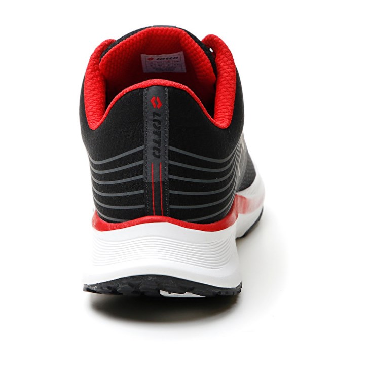 Zapatillas Running Lotto Speedevo 700 III Hombre Negras Rojas | LH870837K2