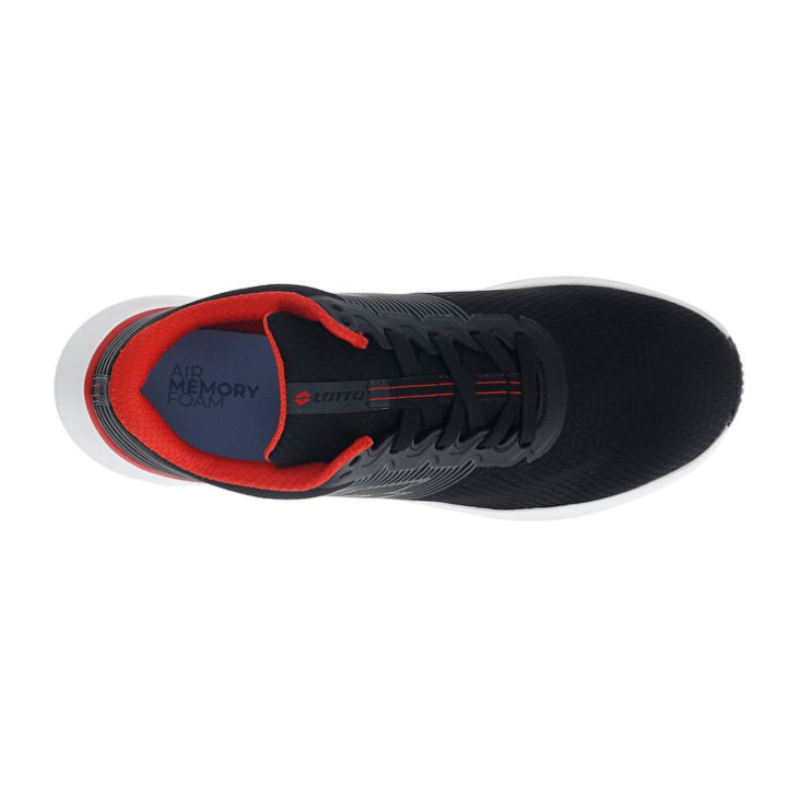 Zapatillas Running Lotto Speedevo 700 III Hombre Negras Rojas | LH870837K2