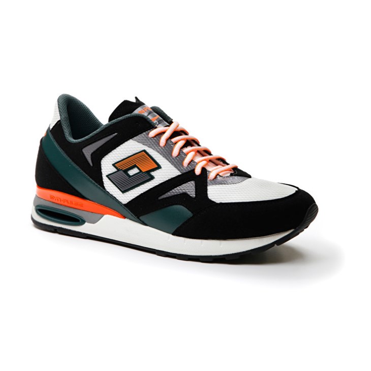 Zapatillas Running Lotto Synpulse '93 AMF Hombre Blancas Negras Verde | JN271447P5