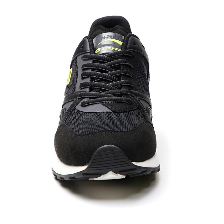 Zapatillas Running Lotto Synpulse '93 II AMF Hombre Negras Verde Gris | UB124442G4