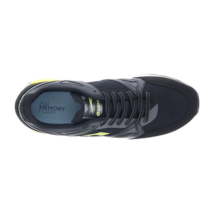 Zapatillas Running Lotto Synpulse '93 II AMF Hombre Negras Verde Gris | UB124442G4