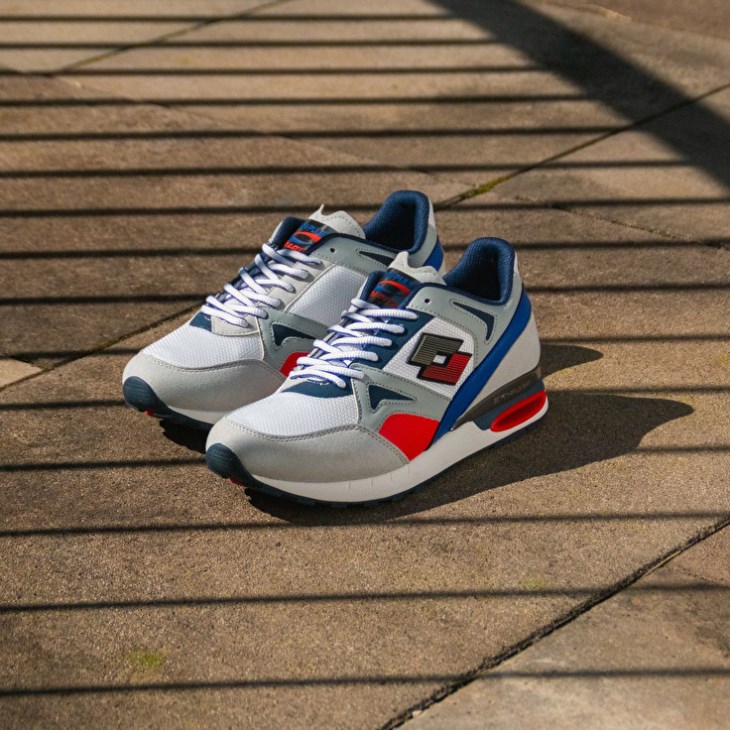 Zapatillas Running Lotto Synpulse '93 II AMF Hombre Blancas Azules Rojas | DM213541Y5