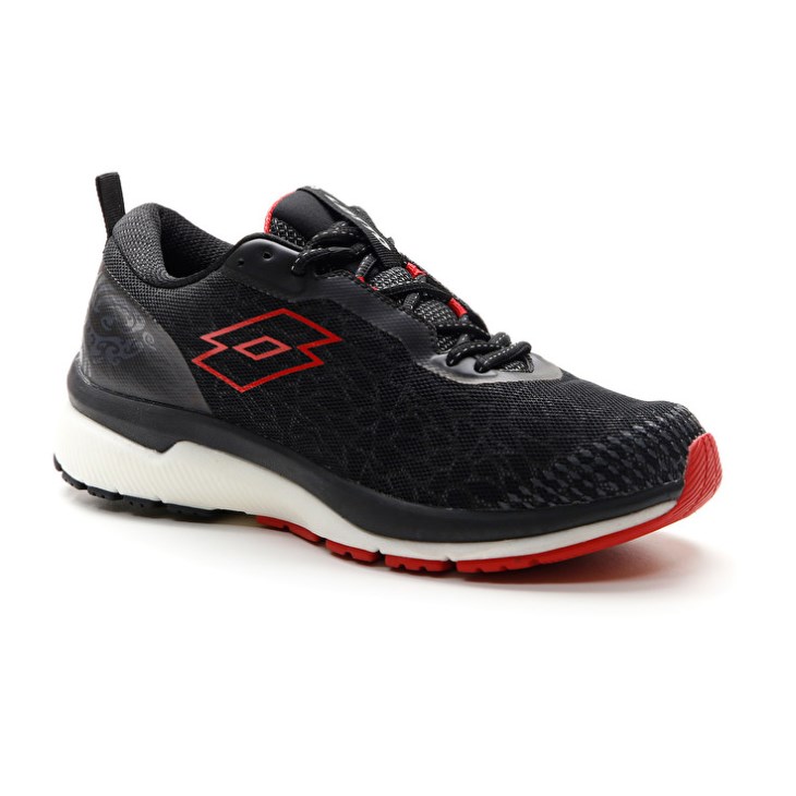Zapatillas Running Lotto Volata Hyperpulse 100 Hombre Negras Rojas | DM825702O0