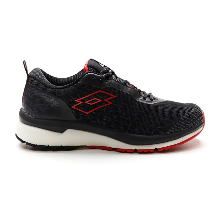 Zapatillas Running Lotto Volata Hyperpulse 100 Hombre Negras Rojas | DM825702O0