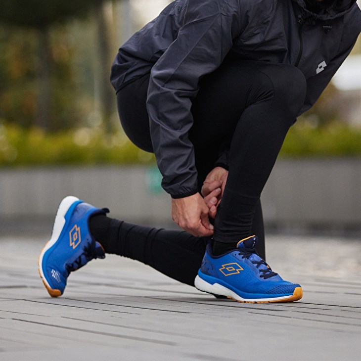 Zapatillas Running Lotto Volata Hyperpulse 100 Hombre Azules Amarillo | XM876207Q7