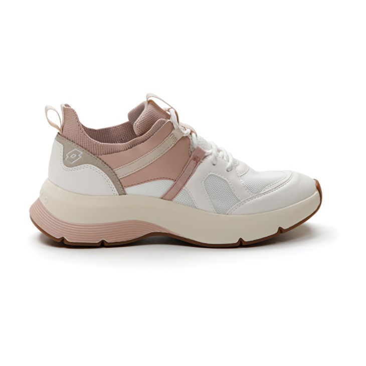 Zapatillas Tenis Lotto Antares 1 AMF W Mujer Blancas Rosas | QK377227A5