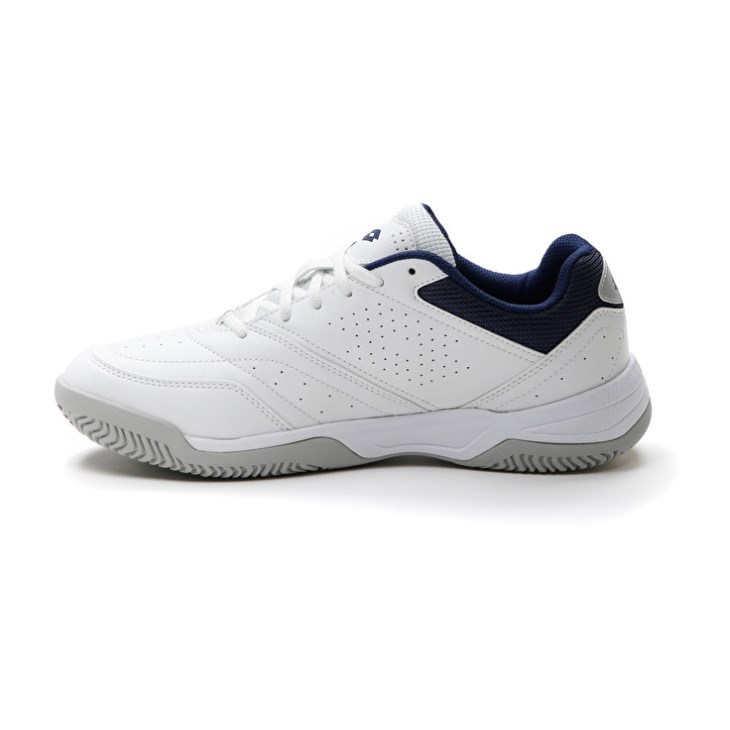 Zapatillas Tenis Lotto Court Logo AMF XIX Hombre Blancas Azules | JO830033J9