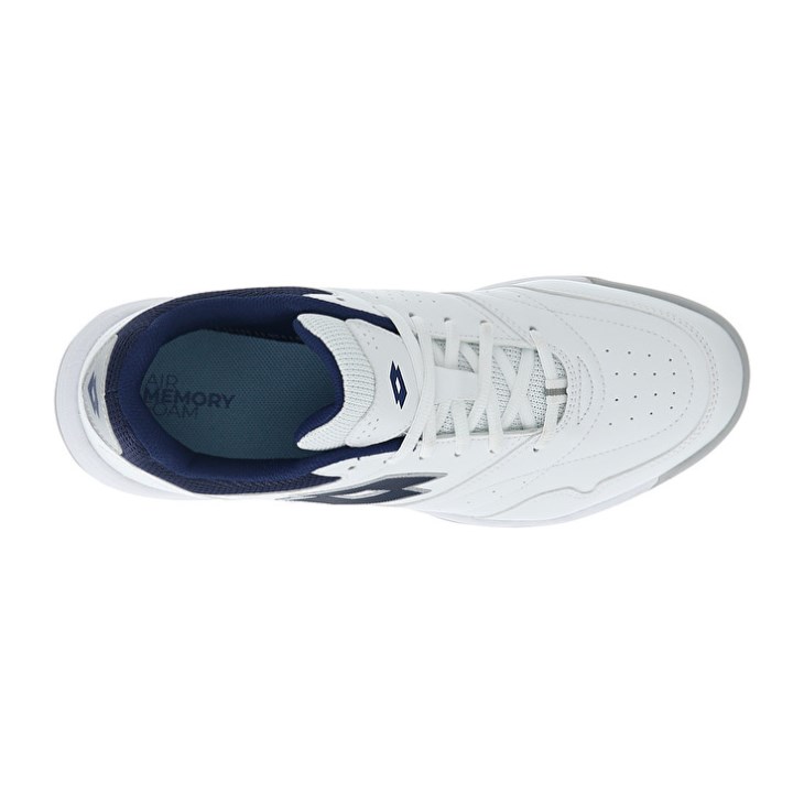 Zapatillas Tenis Lotto Court Logo AMF XIX Hombre Blancas Azules | JO830033J9