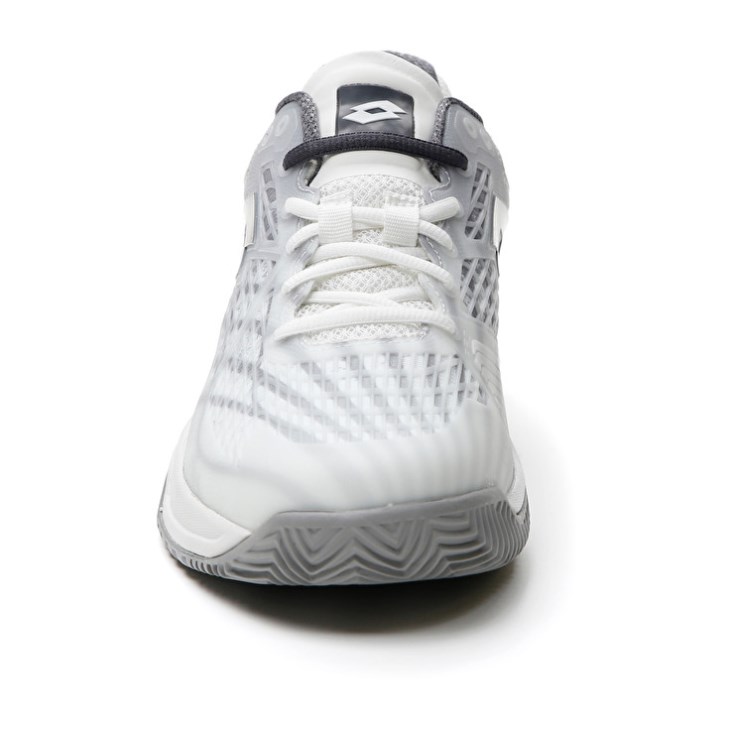 Zapatillas Tenis Lotto Mirage 100 CLY Hombre Blancas Gris Oscuro Plateadas | TN673167K8