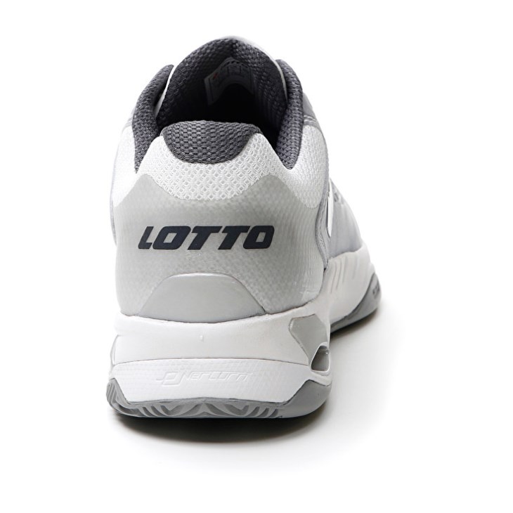 Zapatillas Tenis Lotto Mirage 100 CLY Hombre Blancas Gris Oscuro Plateadas | TN673167K8