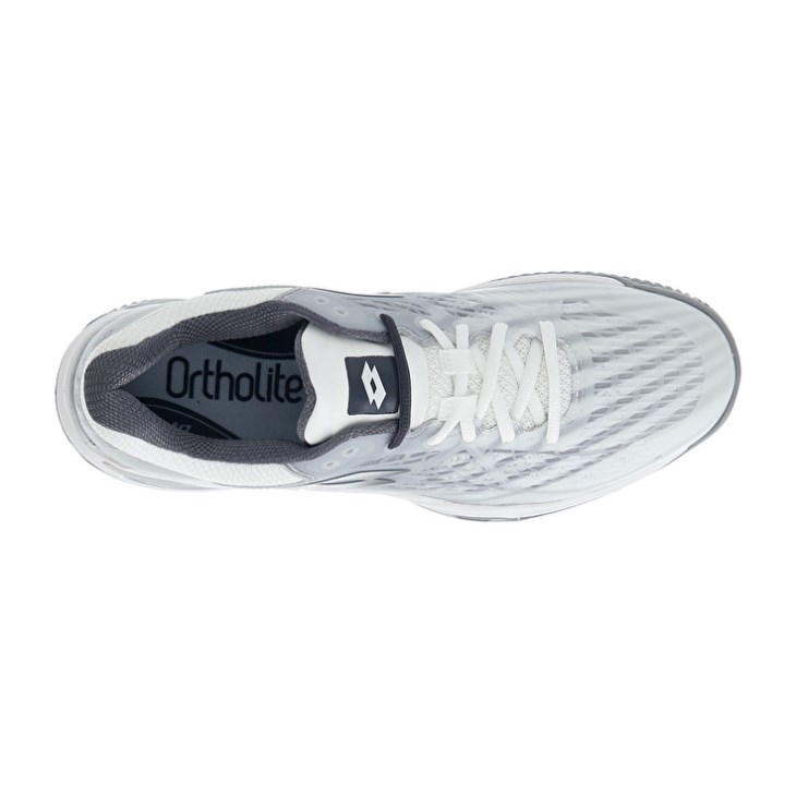 Zapatillas Tenis Lotto Mirage 100 CLY Hombre Blancas Gris Oscuro Plateadas | TN673167K8