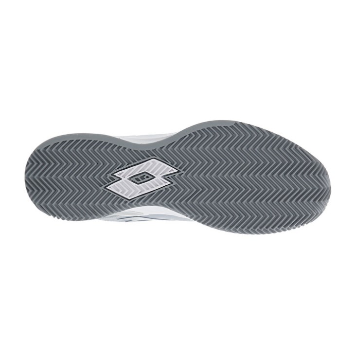 Zapatillas Tenis Lotto Mirage 100 CLY Hombre Blancas Gris Oscuro Plateadas | TN673167K8