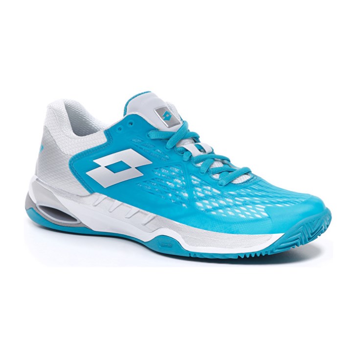 Zapatillas Tenis Lotto Mirage 100 CLY W Mujer Azules Blancas Plateadas | CE160156V7