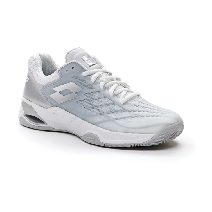 Zapatillas Tenis Lotto Mirage 100 CLY W Mujer Blancas Plateadas | MM443624L1