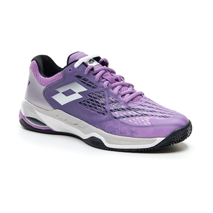 Zapatillas Tenis Lotto Mirage 100 CLY W Mujer Moradas Negras Plateadas | CV250295Y5