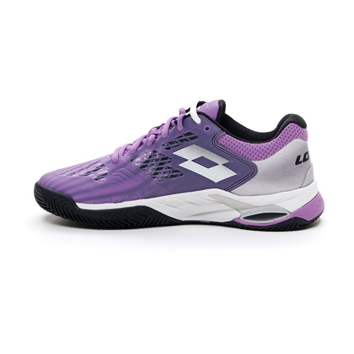 Zapatillas Tenis Lotto Mirage 100 CLY W Mujer Moradas Negras Plateadas | CV250295Y5