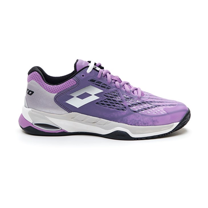 Zapatillas Tenis Lotto Mirage 100 CLY W Mujer Moradas Negras Plateadas | CV250295Y5