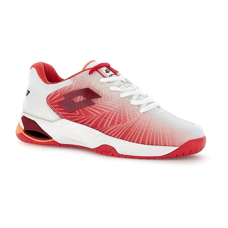 Zapatillas Tenis Lotto Mirage 100 II SPD W Mujer Blancas Rojas | IH258315A5