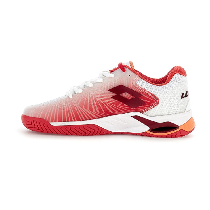 Zapatillas Tenis Lotto Mirage 100 II SPD W Mujer Blancas Rojas | IH258315A5