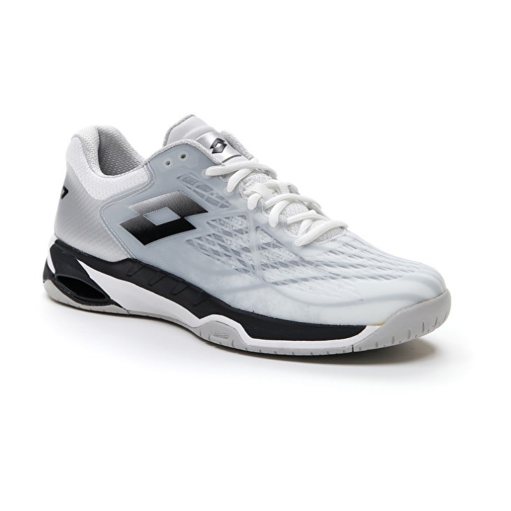 Zapatillas Tenis Lotto Mirage 100 SPD Hombre Blancas Negras Plateadas | VP632863K0