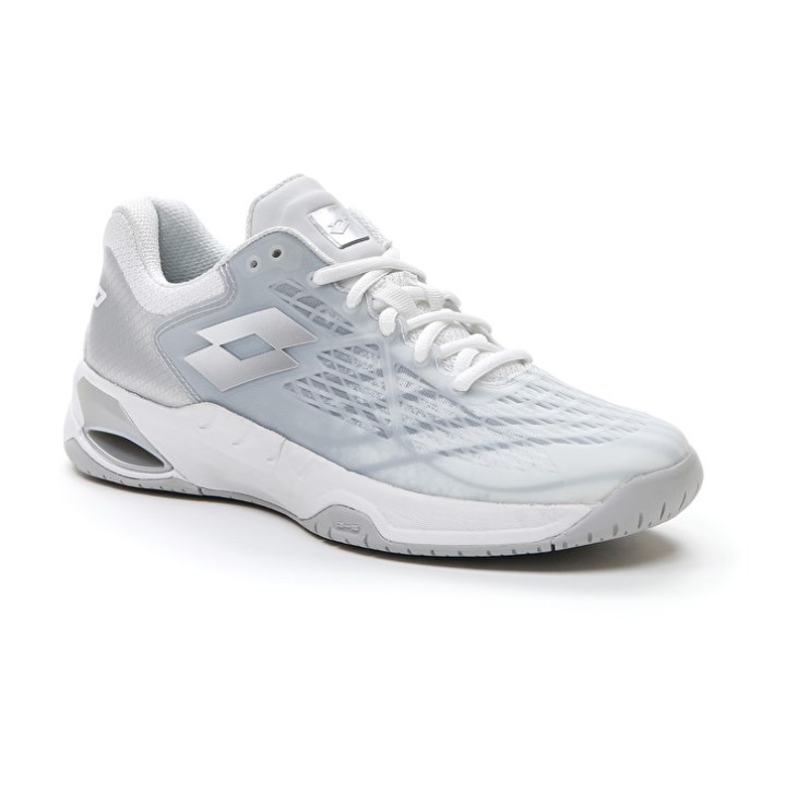Zapatillas Tenis Lotto Mirage 100 SPD W Mujer Blancas Plateadas | KM887828V2