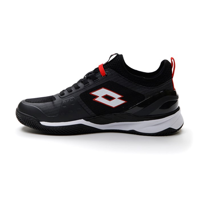 Zapatillas Tenis Lotto Mirage 200 CLY Hombre Negras Blancas Rojas | JW022292L5