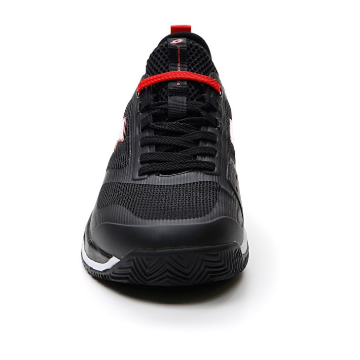 Zapatillas Tenis Lotto Mirage 200 CLY Hombre Negras Blancas Rojas | JW022292L5