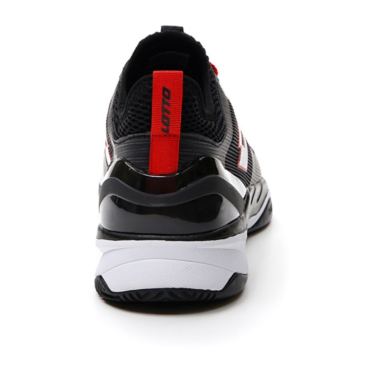 Zapatillas Tenis Lotto Mirage 200 CLY Hombre Negras Blancas Rojas | JW022292L5