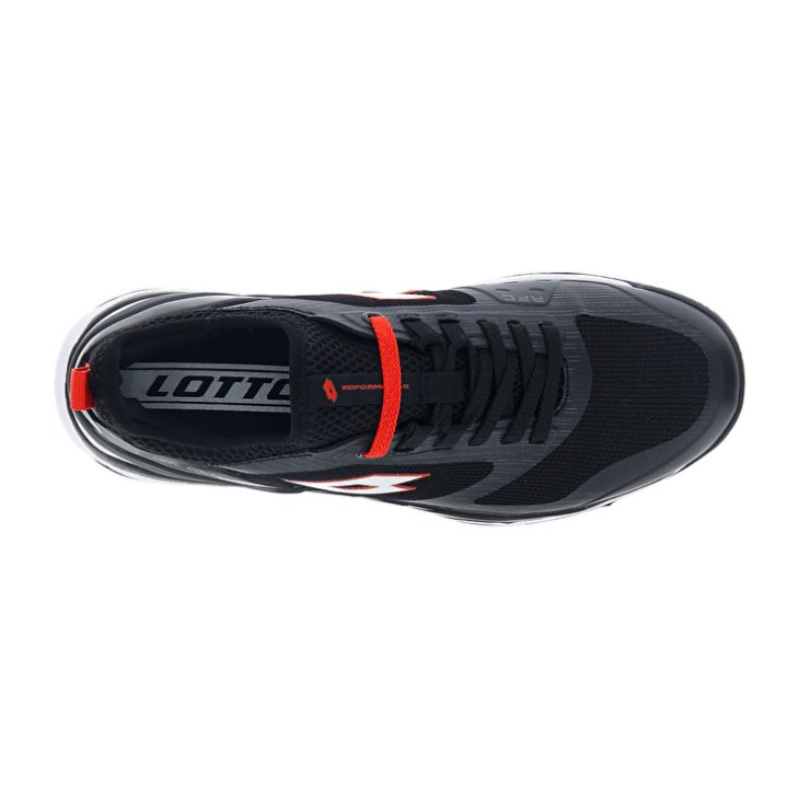 Zapatillas Tenis Lotto Mirage 200 CLY Hombre Negras Blancas Rojas | JW022292L5
