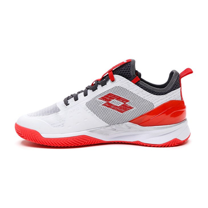 Zapatillas Tenis Lotto Mirage 200 CLY Hombre Blancas Rojas Gris Oscuro | VK819531U0