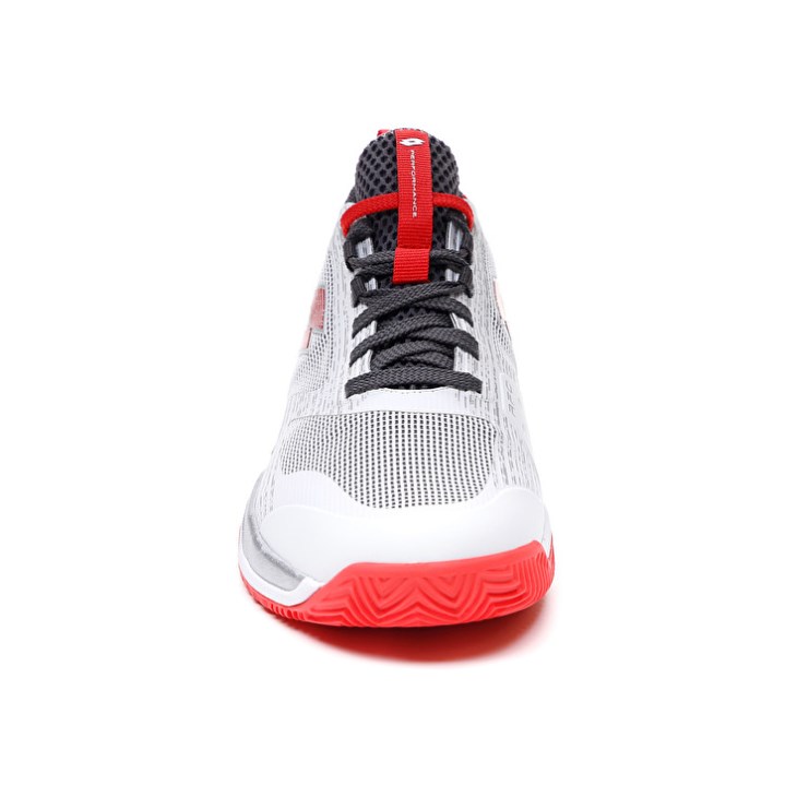 Zapatillas Tenis Lotto Mirage 200 CLY Hombre Blancas Rojas Gris Oscuro | VK819531U0