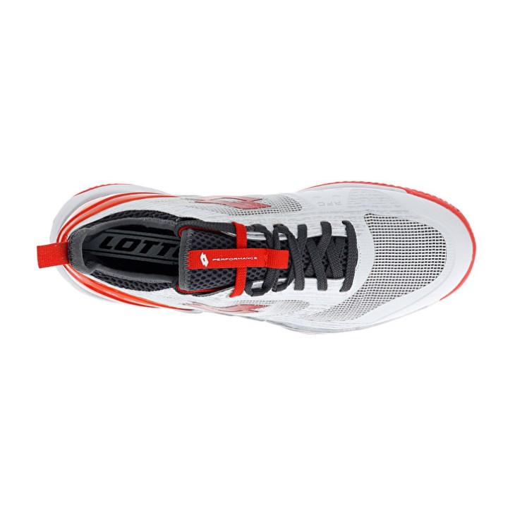 Zapatillas Tenis Lotto Mirage 200 CLY Hombre Blancas Rojas Gris Oscuro | VK819531U0