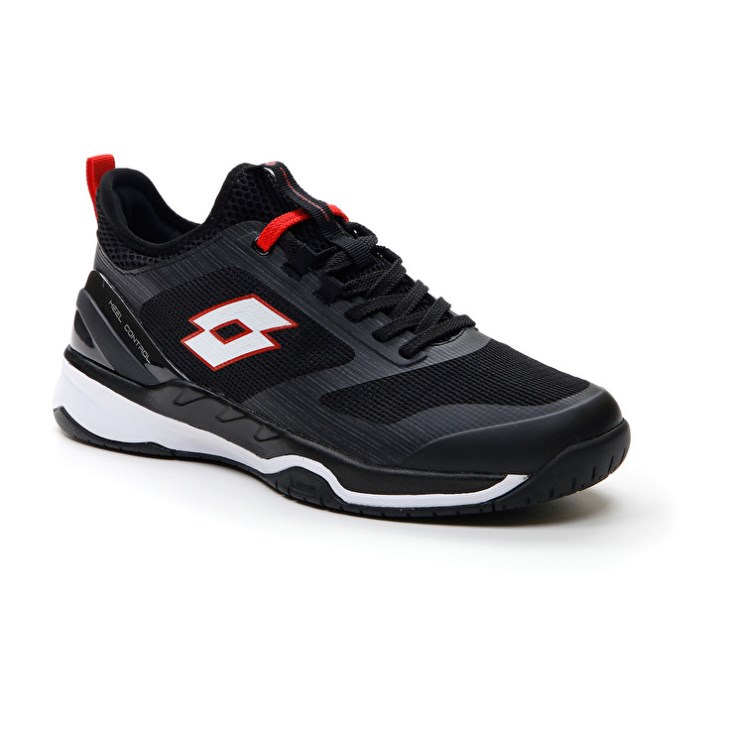 Zapatillas Tenis Lotto Mirage 200 SPD Hombre Negras Blancas Rojas | XY329672C7
