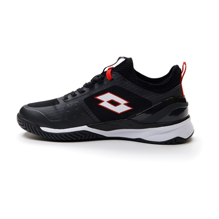 Zapatillas Tenis Lotto Mirage 200 SPD Hombre Negras Blancas Rojas | XY329672C7