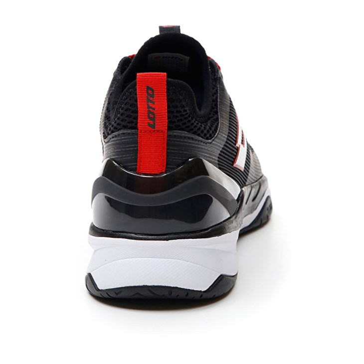 Zapatillas Tenis Lotto Mirage 200 SPD Hombre Negras Blancas Rojas | XY329672C7