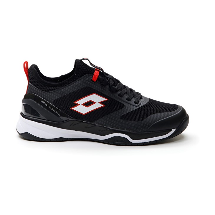 Zapatillas Tenis Lotto Mirage 200 SPD Hombre Negras Blancas Rojas | XY329672C7