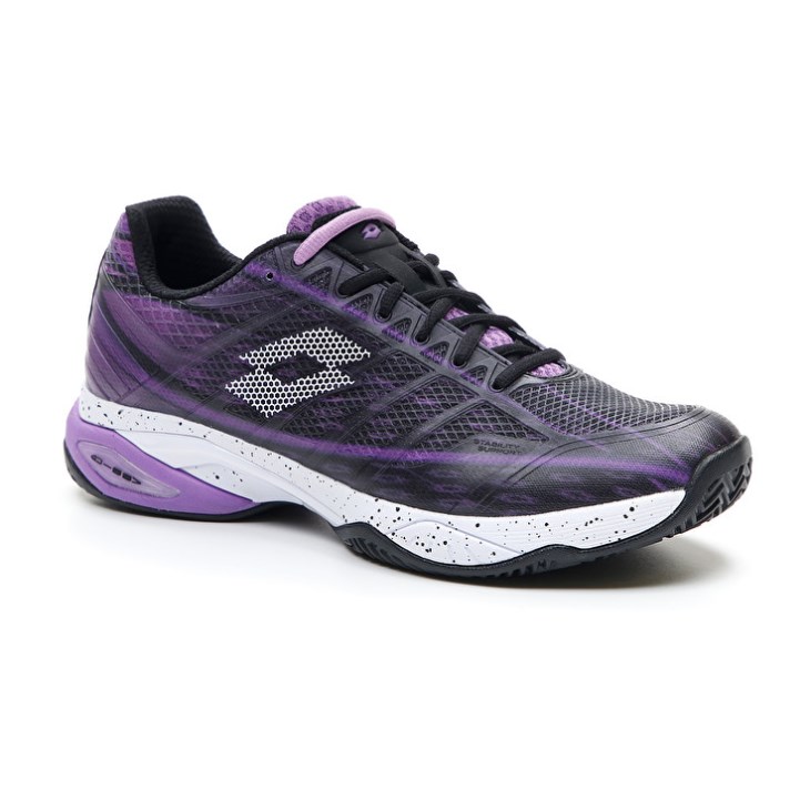 Zapatillas Tenis Lotto Mirage 300 CLY Hombre Negras Blancas Moradas | NL860416F6
