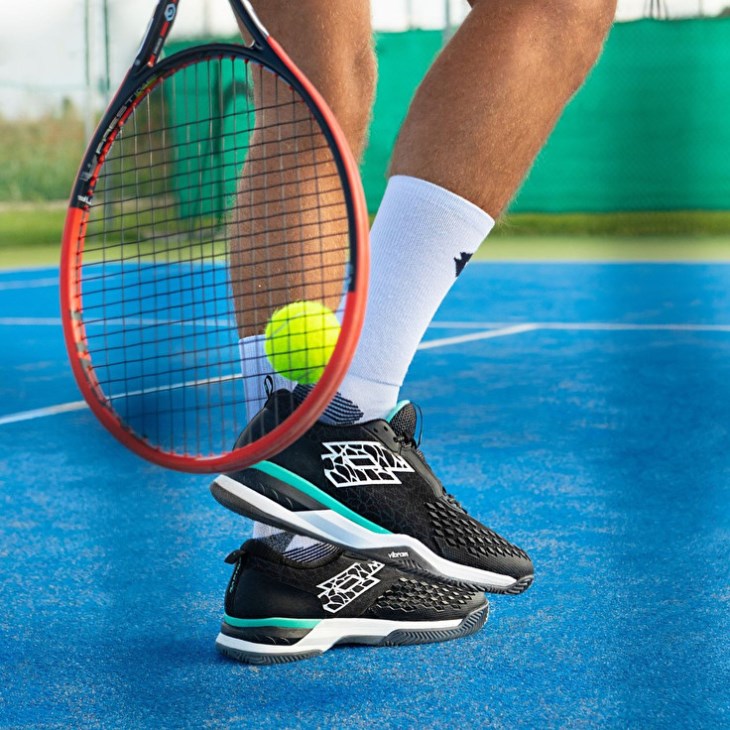 Zapatillas Tenis Lotto Raptor Hyperpulse 100 CLY Hombre Negras Blancas Verde | VA058535B0