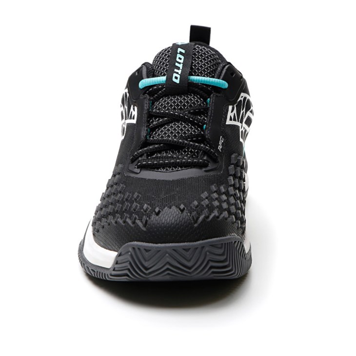 Zapatillas Tenis Lotto Raptor Hyperpulse 100 CLY Hombre Negras Blancas Verde | VA058535B0
